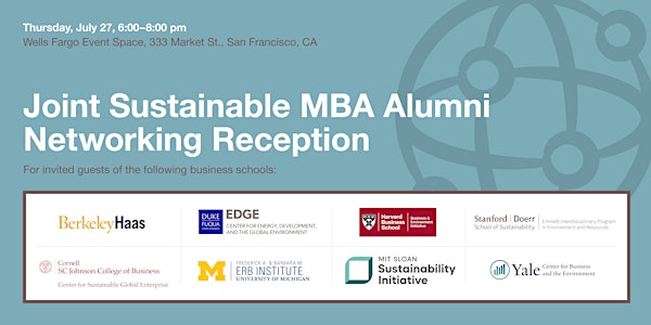 Joint Sustainable MBA  Alumni Networking Reception