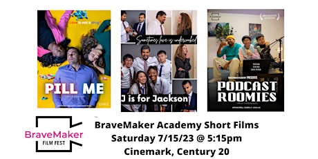 BraveMaker Film Fest: BraveMaker Academy shorts screening 1: Sat 7/15 primary image
