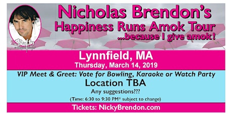 Nicholas Brendon (Buffy & Criminal Minds) Meet & Greet ‐ Lynnfield (MA) primary image