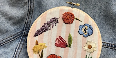 Immagine principale di Embroidery Class: Wildflower Embroidery Basics 