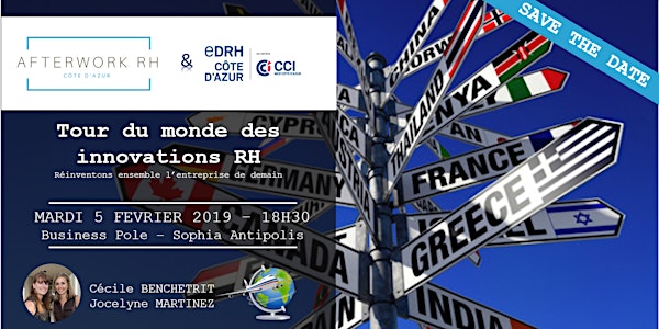 AfterWork RH Côte d'Azur ** 5 février 2019 ** Tour du monde des innovations RH