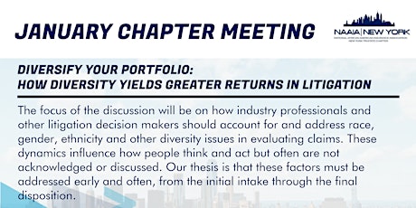 NAAIA NY January Chapter Meeting - Diversify your Portfolio primary image