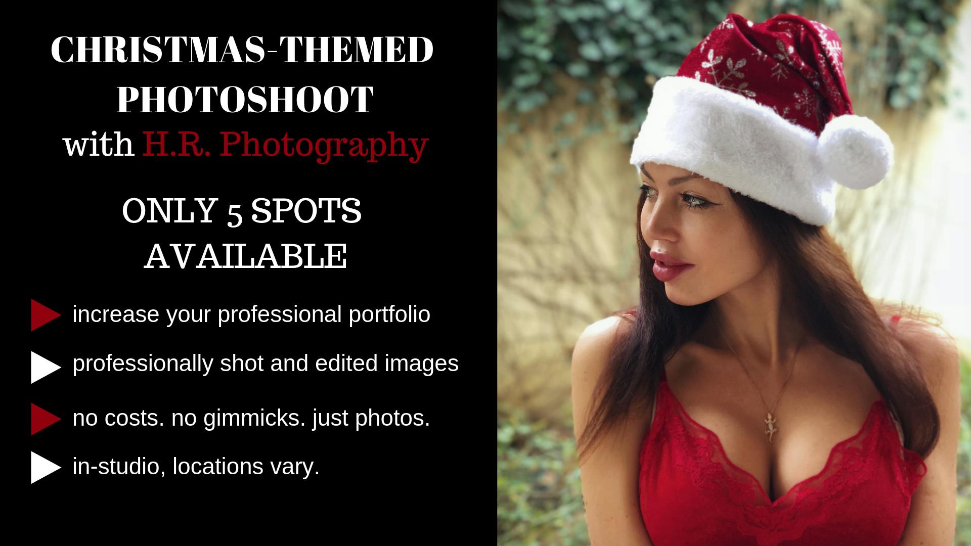 Model in H.R. Photography's Christmas Photoshoot