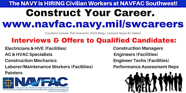 Hiring Fair OPEN TO THE PUBLIC with NAVFAC Southwest/NAVY (Civilians)
