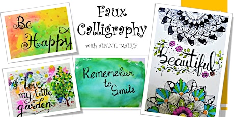 ONLINE Art Class I Faux Calligraphy primary image