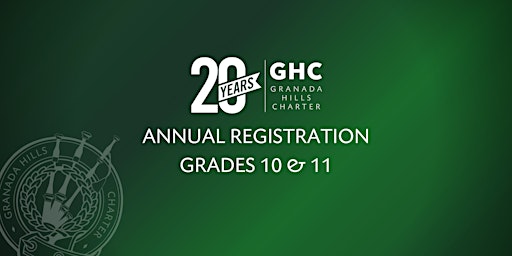 2023-24 Grades 10 & 11 Annual Registration primary image