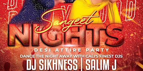 Bollywood Sangeet Nights - Desi Attire Party on Fri July 21st at Liquid primary image