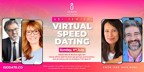 Isodate Presents: Jewish 45+ Video Speed Dating primary image