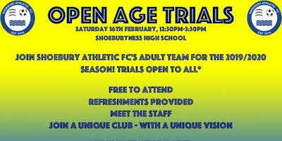 Shoebury Athletic Fc Open Age Trials