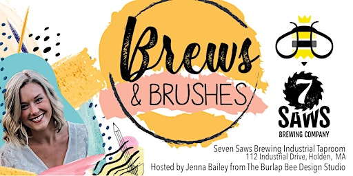 Immagine principale di Brews & Brushes- Burlap Bee at Seven Saws Brewing 