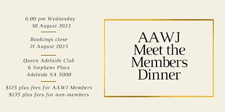 Australian Association of Women Judges (SA) - Meet the Members Dinner primary image
