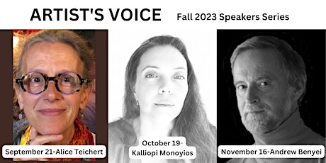 Primaire afbeelding van [Artist's Voice] Fall 2023 Speakers Series