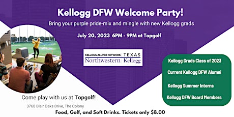 Image principale de Kellogg DFW New Grads and current MBAs Welcome Party!