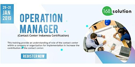 [Paid Training] Contact Center Indonesia Certification Operation Manager primary image