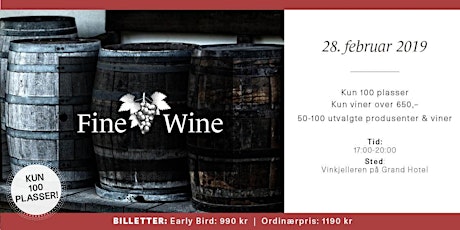 Fine Wine 2019 - Smak utelukkende vin over 650 kroner primary image