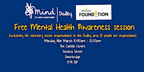 Free Mental Health Awareness Session 18/3/19 primary image
