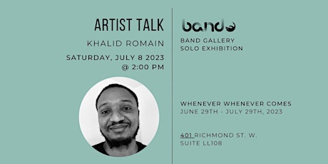 Imagen principal de Artist Talk | Khalid Romain