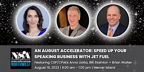 An August Accelerator: Speed Up Your Speaking Business with Jet Fuel primary image