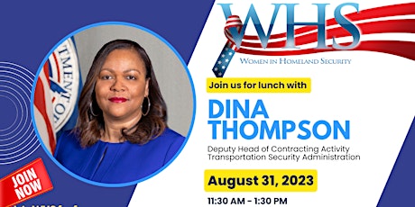 Imagem principal de August Luncheon with Dina Thompson, Deputy HCA, TSA