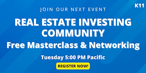 Imagem principal do evento Real Estate Investing Community - Join our Free Masterclass