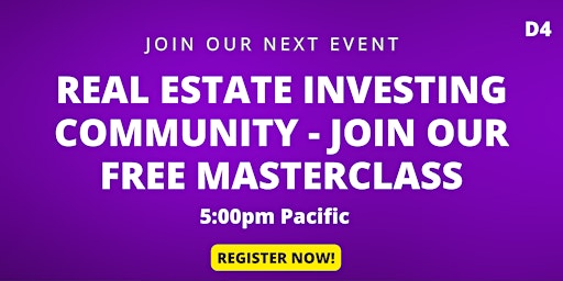 Imagem principal do evento Real Estate Investing Community - Join our Free Masterclass