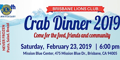 Brisbane Lions Club 2019 Crab Dinner Fundraiser  primary image