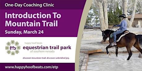 Intro to Mountain Trail - One-Day Coaching Clinic with Barbara H. Callihan - [ HHB Equestrian Trail Park ] primary image