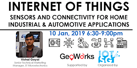 Internet of Things: Sensors and Connectivity for Home, Industrial & Automotive applications primary image