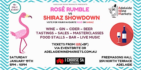 Adelaide Wine Markets - ROSÉ RUMBLE vs SHIRAZ SHOWDOWN primary image