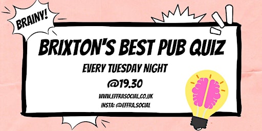 Primaire afbeelding van Brixton's Best Pub Quiz - Every Tuesday