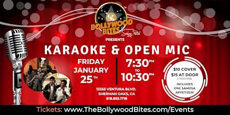 Karaoke & Open Mic @ Bollywood Bites! primary image