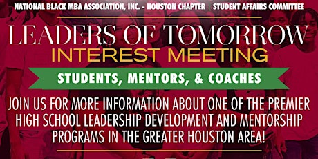 Leaders of Tomorrow - Interest Meeting primary image