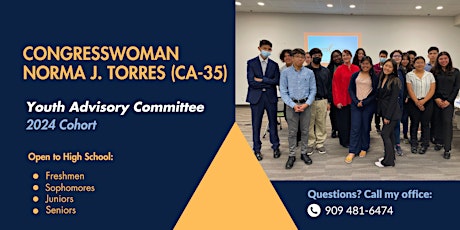 2024 Open Enrollment Youth Advisory Committee for Rep. Norma J. Torres  primärbild