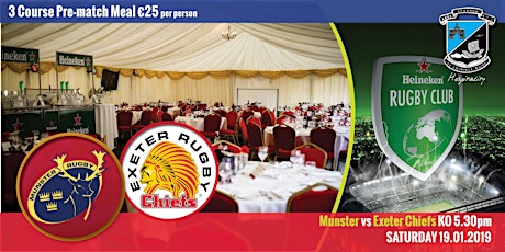 Red Army Pre-match Munster V Exeter Chiefs KO 5.30pm Sat 19.01.2019 primary image