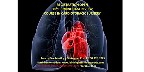 Birmingham Review Course in Cardiothoracic Surgery primary image