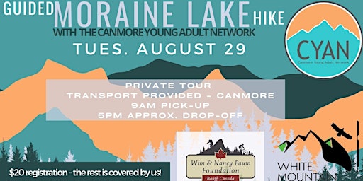 Guided Moraine Lake Hike with CYAN & White Mountain Adventures primary image
