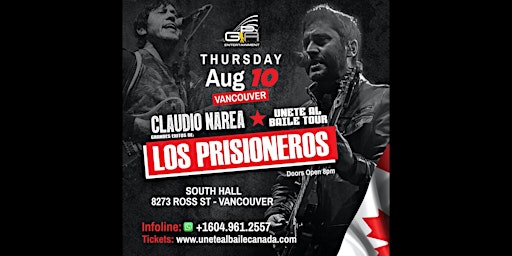 Vancouver Unete al Baile Grandes Exitos "Los Prisioneros" **CLAUDIO NAREA** primary image