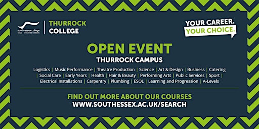 Open Event at South Essex College, Thurrock College (2023-24) 5-7pm primary image
