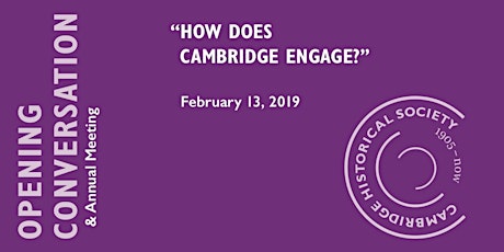 "How Does Cambridge Engage?" Opening Conversation & Annual Meeting primary image