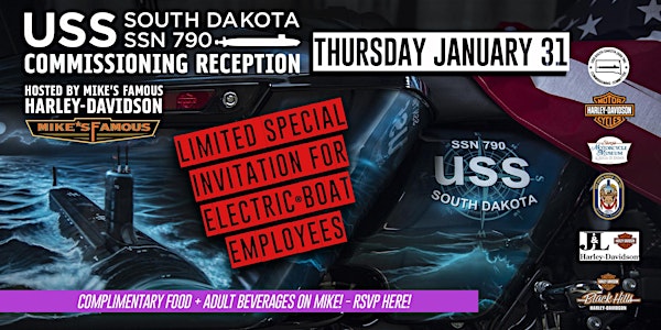 EB Employees Join Us for the USS South Dakota Commissioning Kick-Off*
