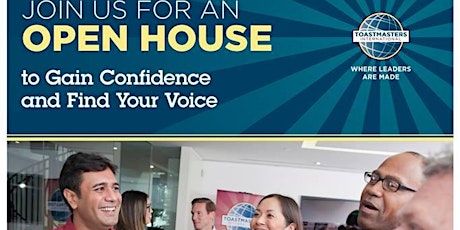 Toastmasters - OPEN HOUSE:  Improve your speaking and communication skills! primary image