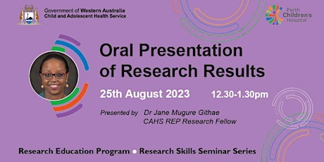 Oral Presentation of Research Results primary image
