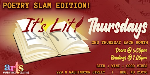 Primaire afbeelding van It's LIT! Thursdays - POETRY SLAM EDITION