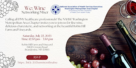 Primaire afbeelding van NAHSE-WMAC Summer Social: We: Wine Networking Event