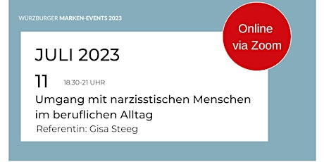 Hauptbild für Würzburger Marken-Event: Umgang mit Narzissten im beruflichen Umfeld