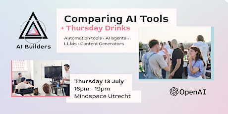 Primaire afbeelding van AI Community Meetup & Drinks - Comparing todays best AI Tools