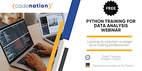 Imagem principal do evento Python Training for Data Analysis Webinar
