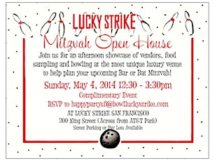 Lucky Strike Bar/Bat Mitzvah Open House primary image