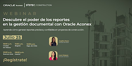 Hauptbild für Descubre el poder de los reportes en la gestión documental con Aconex