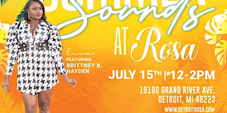 Summer Sounds at Rosa Featuring Brittney B. Hayden primary image
